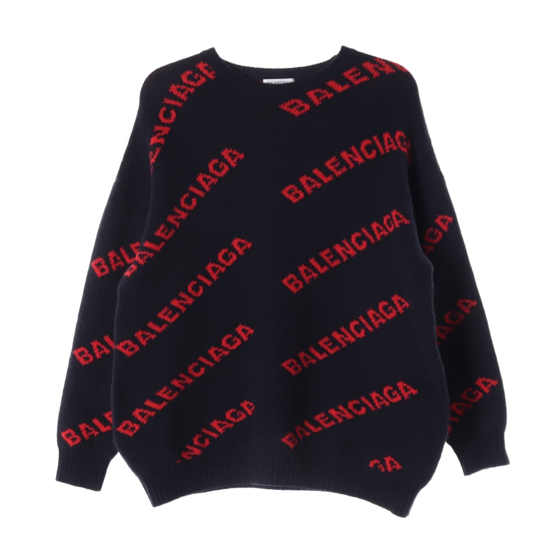 발렌시아가 올오버 로고 패턴 울 니트 스웨터 상품이미지1