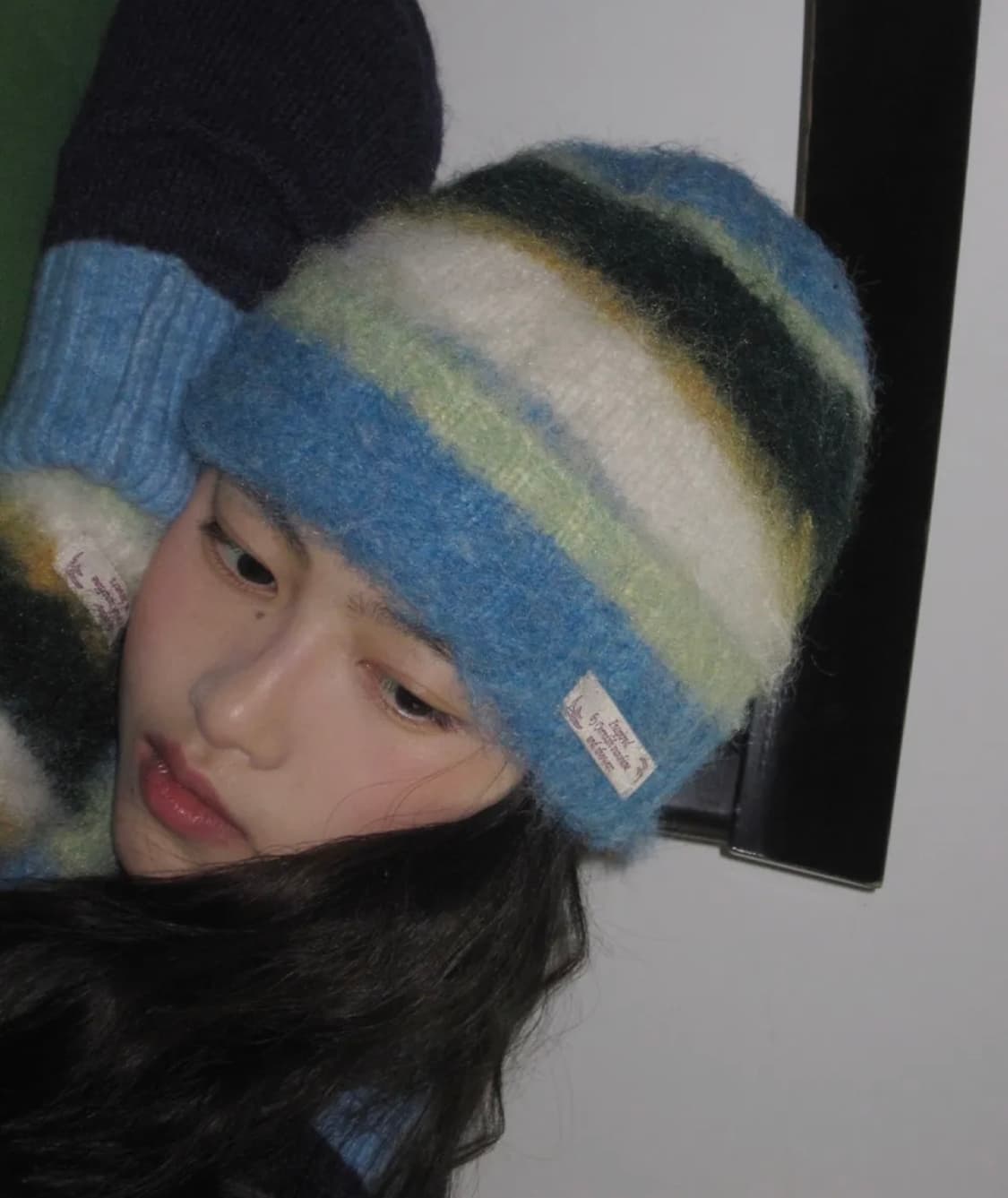 락피쉬웨더웨어 STRIPE SHAGGY BEANIE 민트 상품이미지1