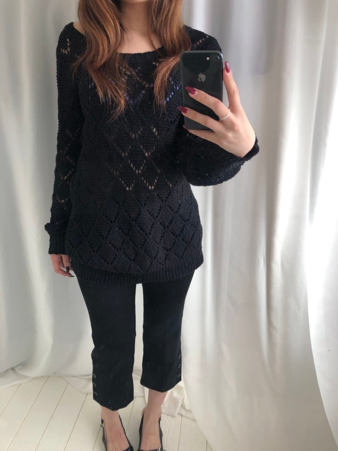 564. Black long knitwear 상품이미지2