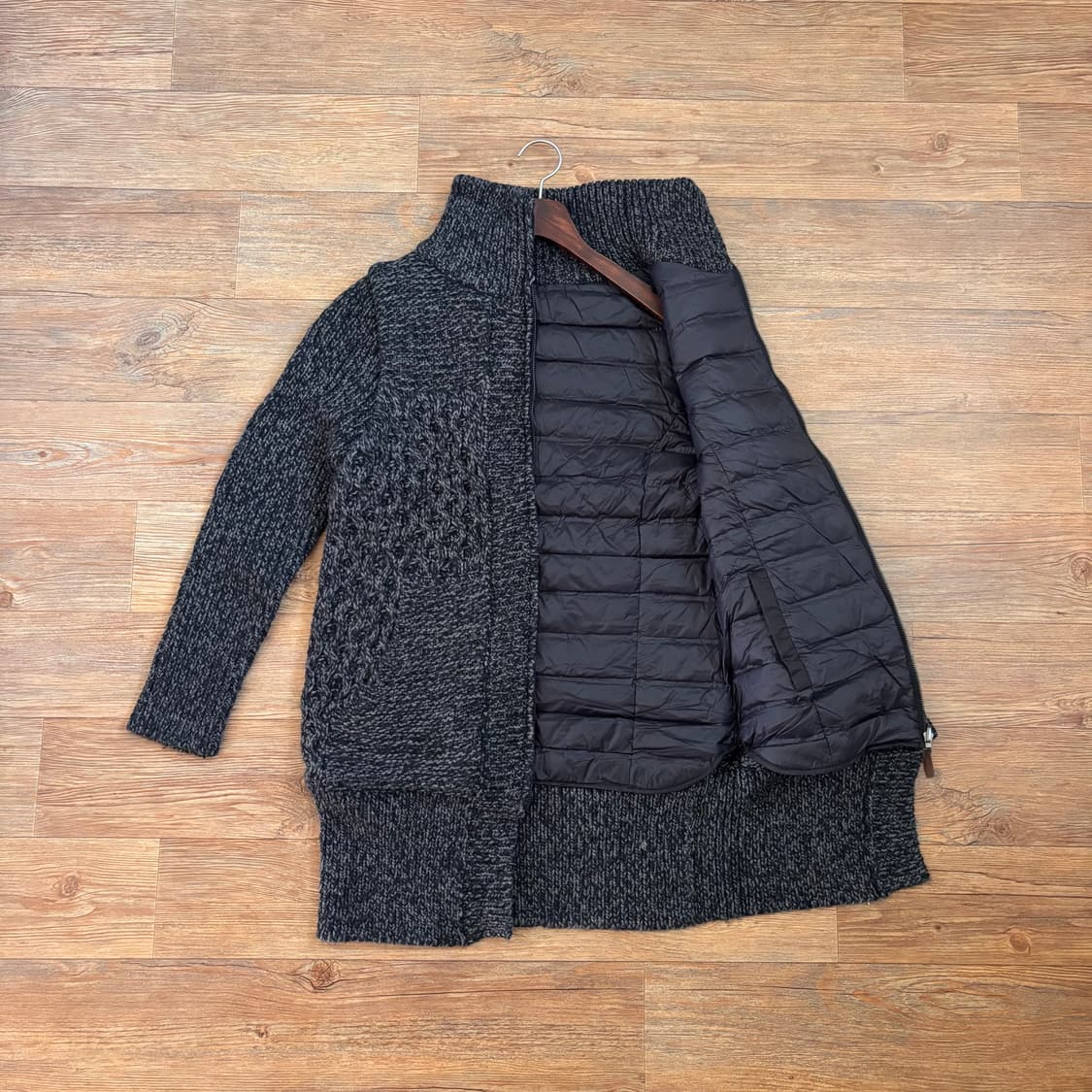 55 다운 패딩 안감 니트 집업 알파카 홈쇼핑 상품이미지1