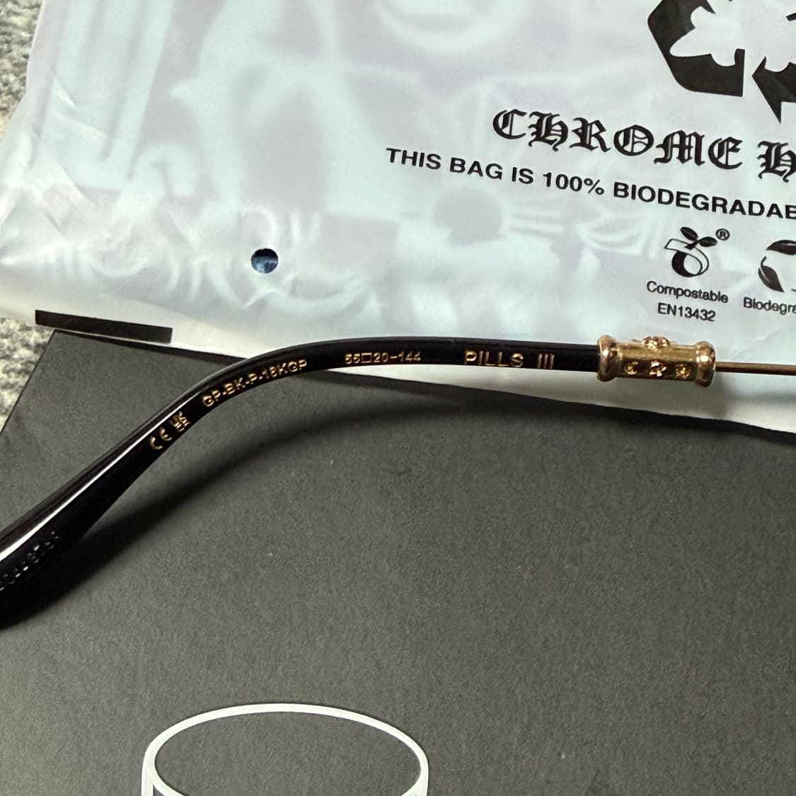 Chrome Hearts 크롬하츠 PILLS 3 18K 도금 안경 새상품 상품이미지6