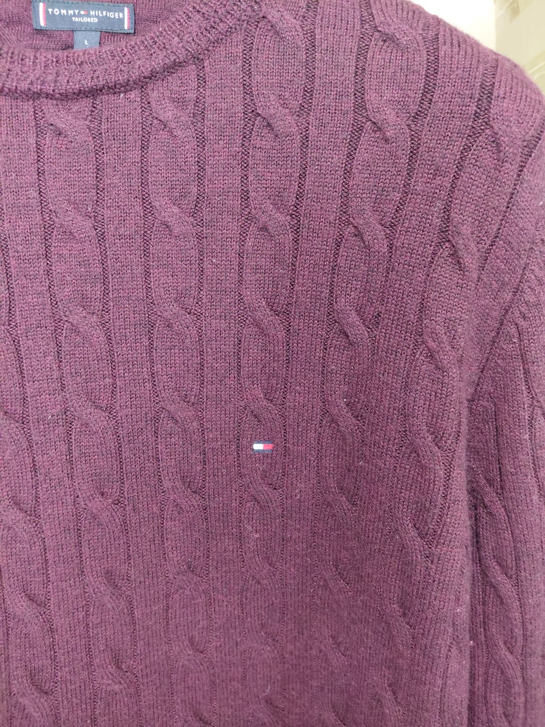 [타미힐피거]럭셔리울 케이블 니트 L(105) 상품이미지4