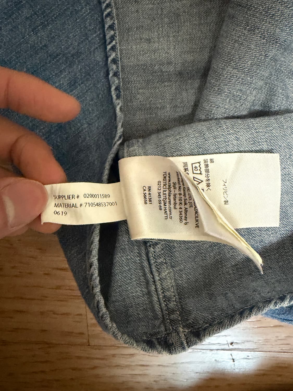 (M) 폴로 샴브레이 데님 셔츠 상품이미지3