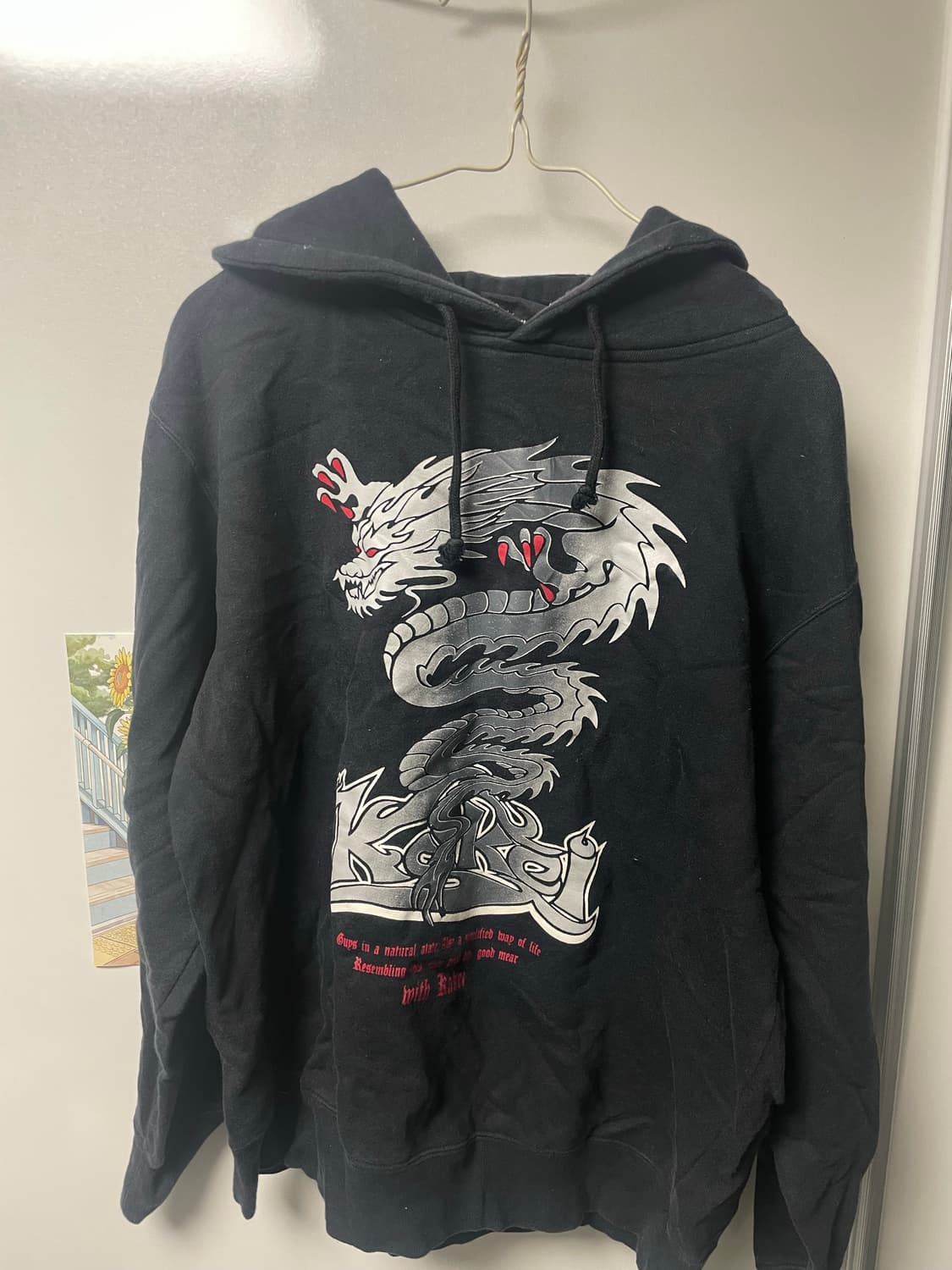 청룡 용 후드티 고딕 펑크 빈티지 상품이미지1