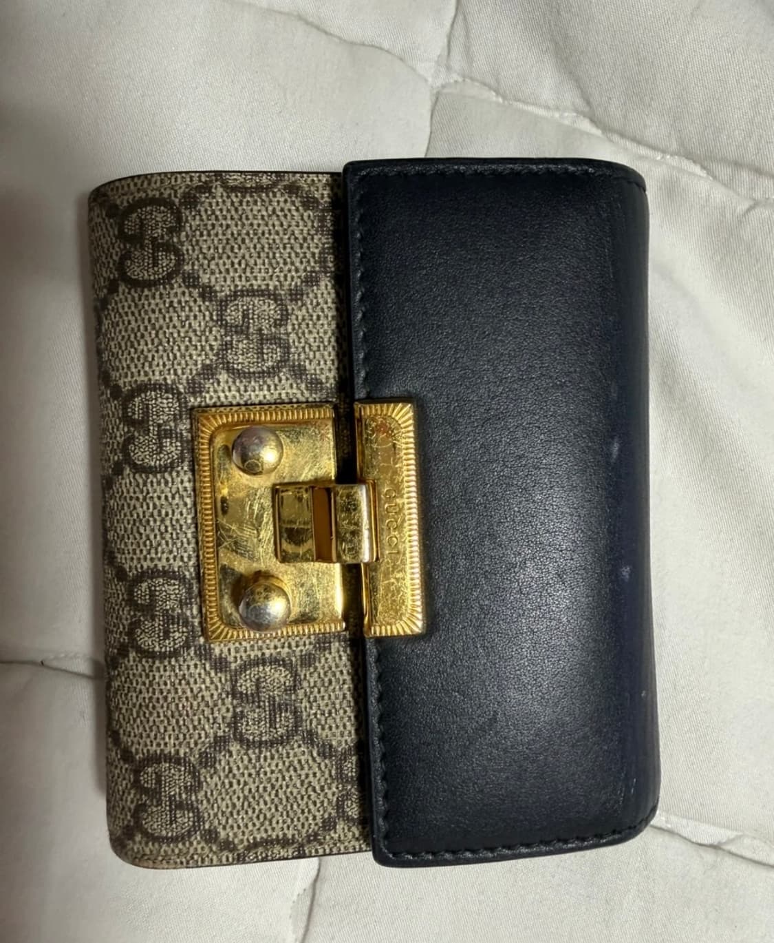 구찌 GG수프림 반지갑 블랙/베이지 상품이미지6