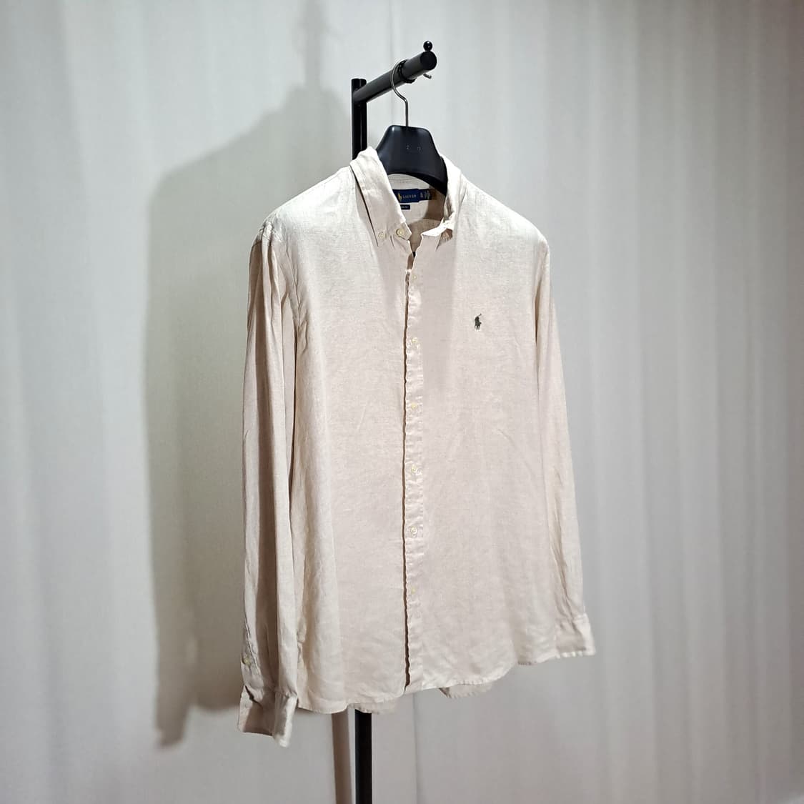  (택포) 폴로 랄프로렌 오트밀 린넨 셔츠 XXL B872 상품이미지3