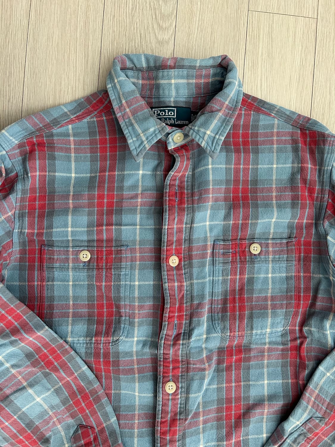 빈티지 폴로 체크 셔츠 상품이미지2