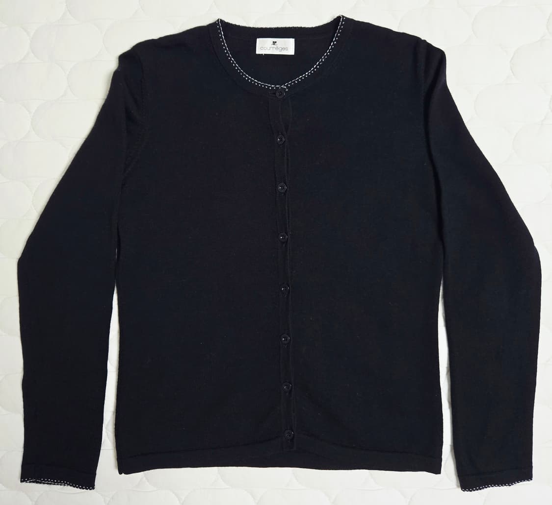 (sale) 꾸레쥬 울100 블랙 가디건 상품이미지7