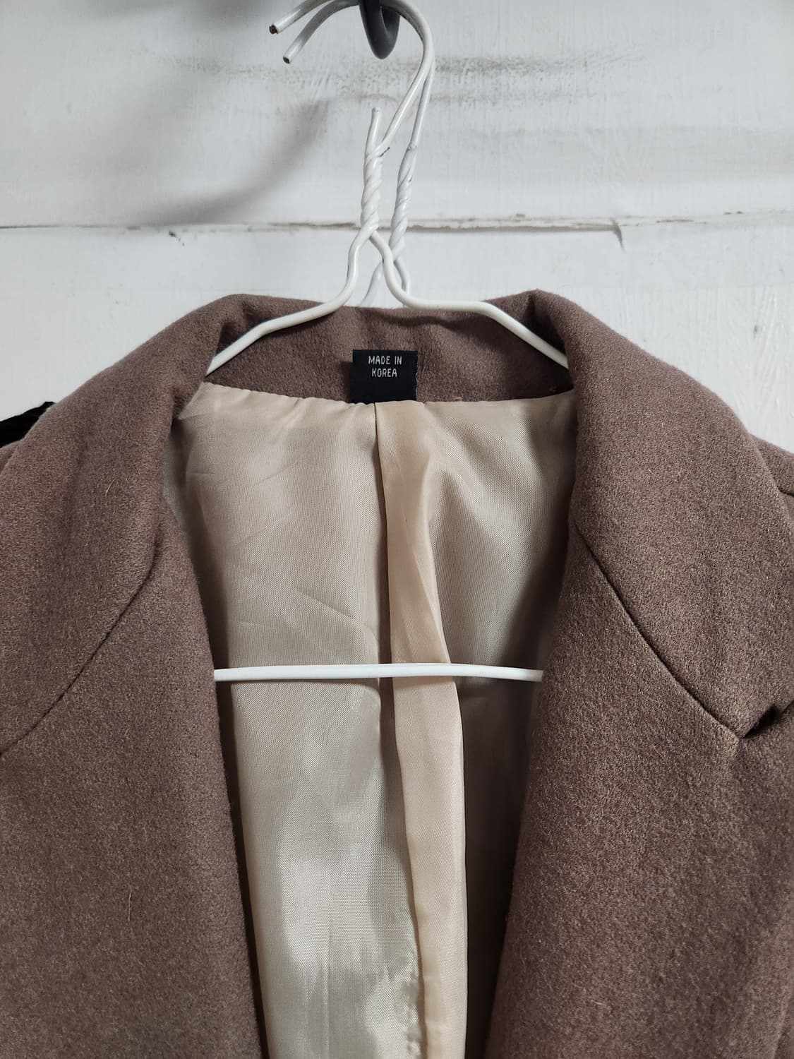 케주얼 브라운 모직 여성 자켓 90 상품이미지3