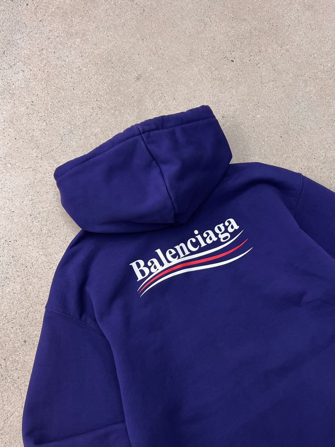 발렌시아가 웨이브로고 후드 티셔츠 상품이미지3