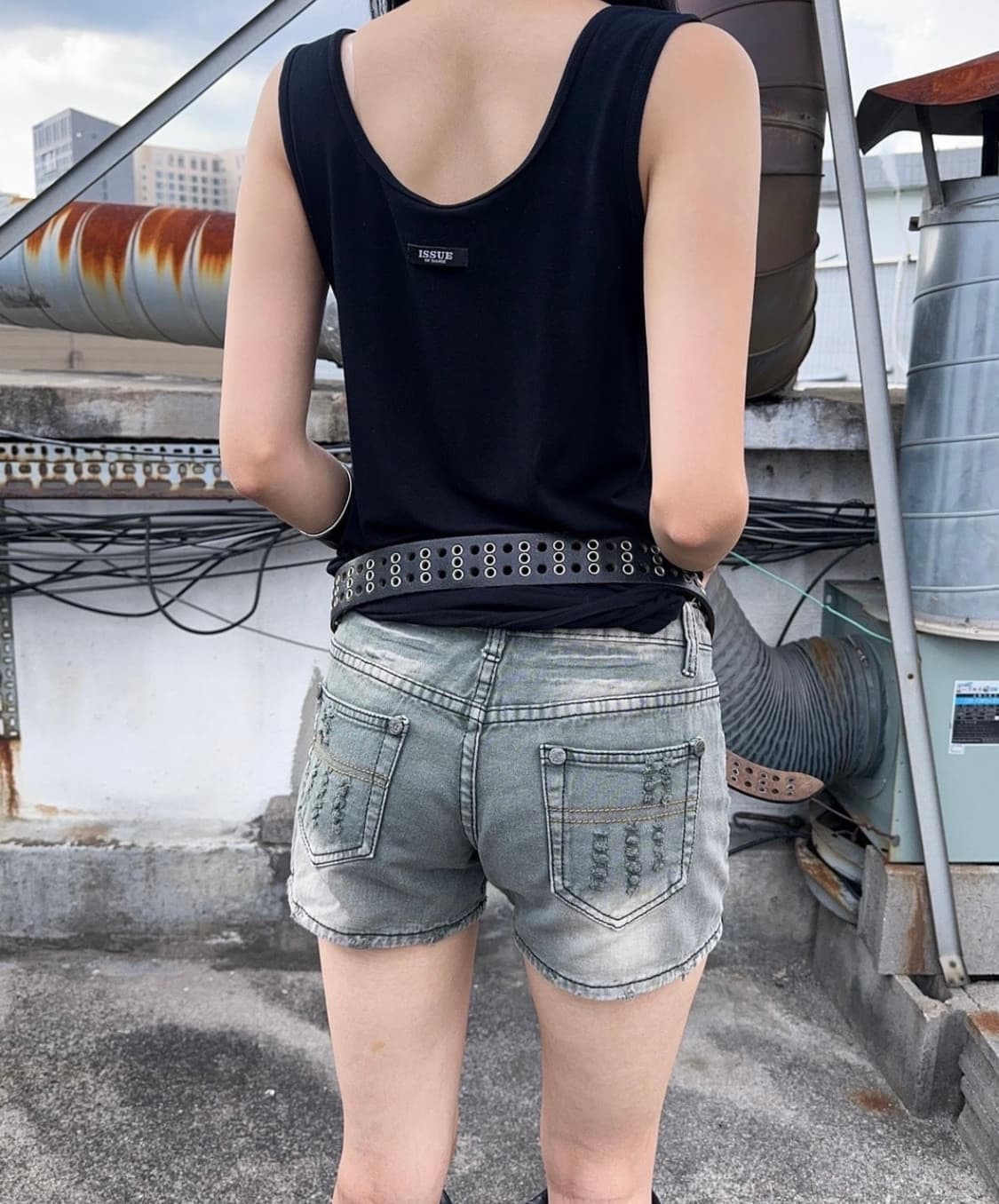 Green washing damage shorts 상품이미지4