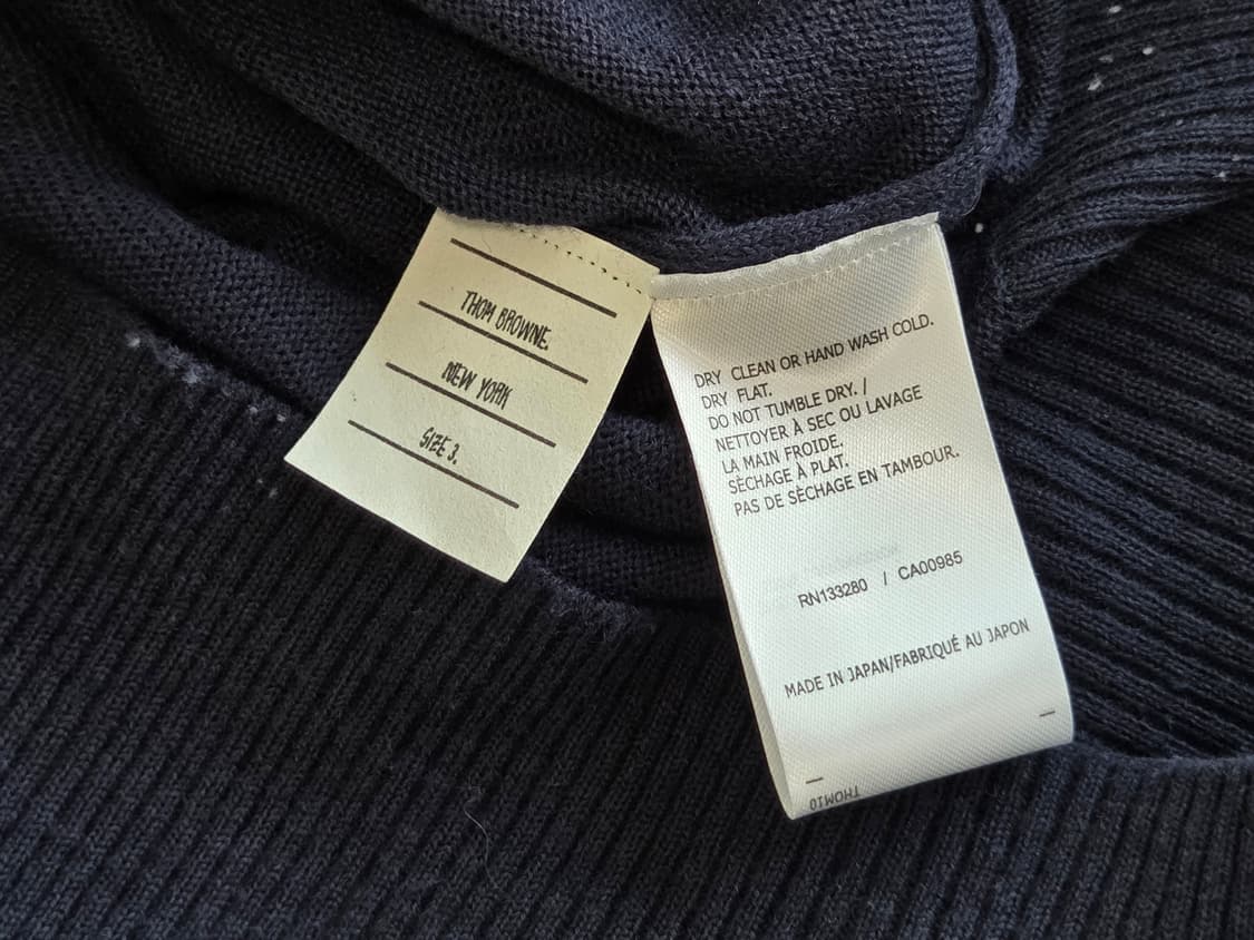 톰브라운 4선 가디건 네이비 3 상품이미지4