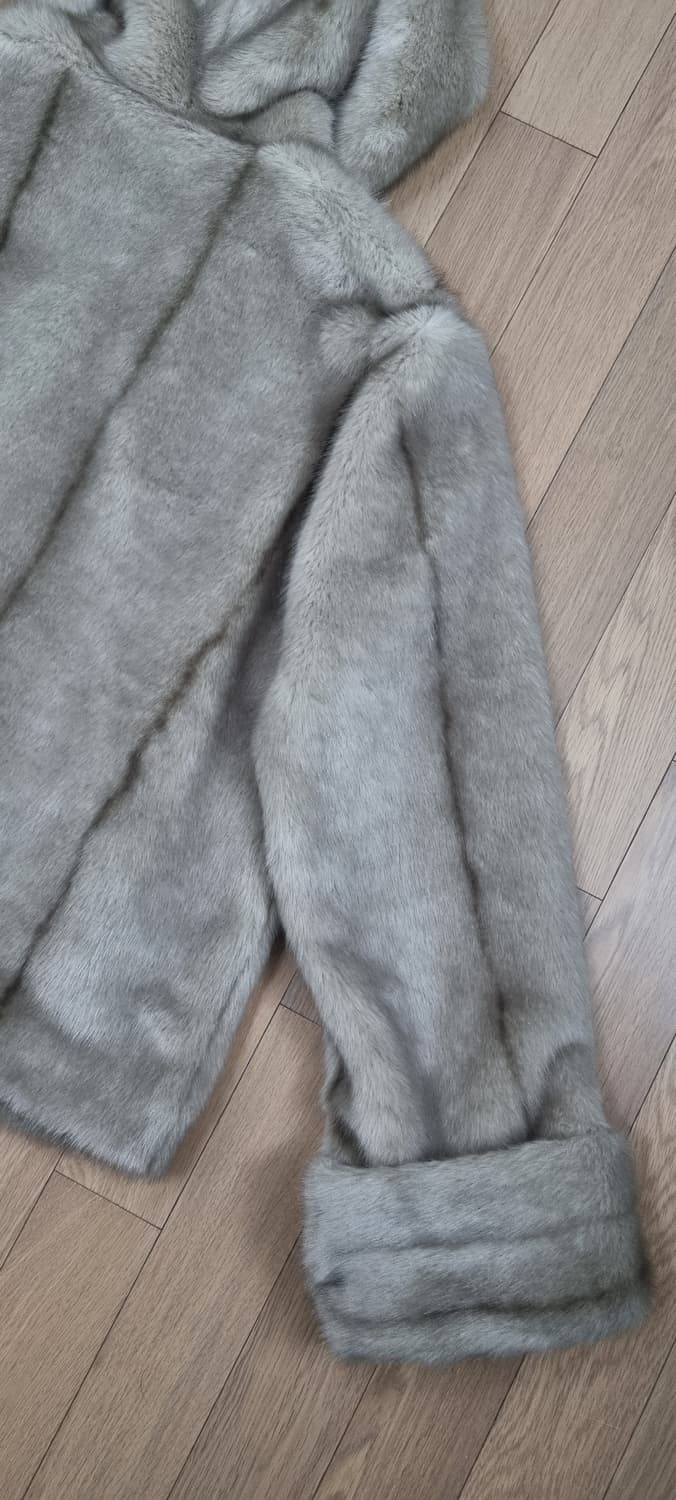 프레쉬라벨 페이크퍼 후드 자켓 Free 상품이미지8