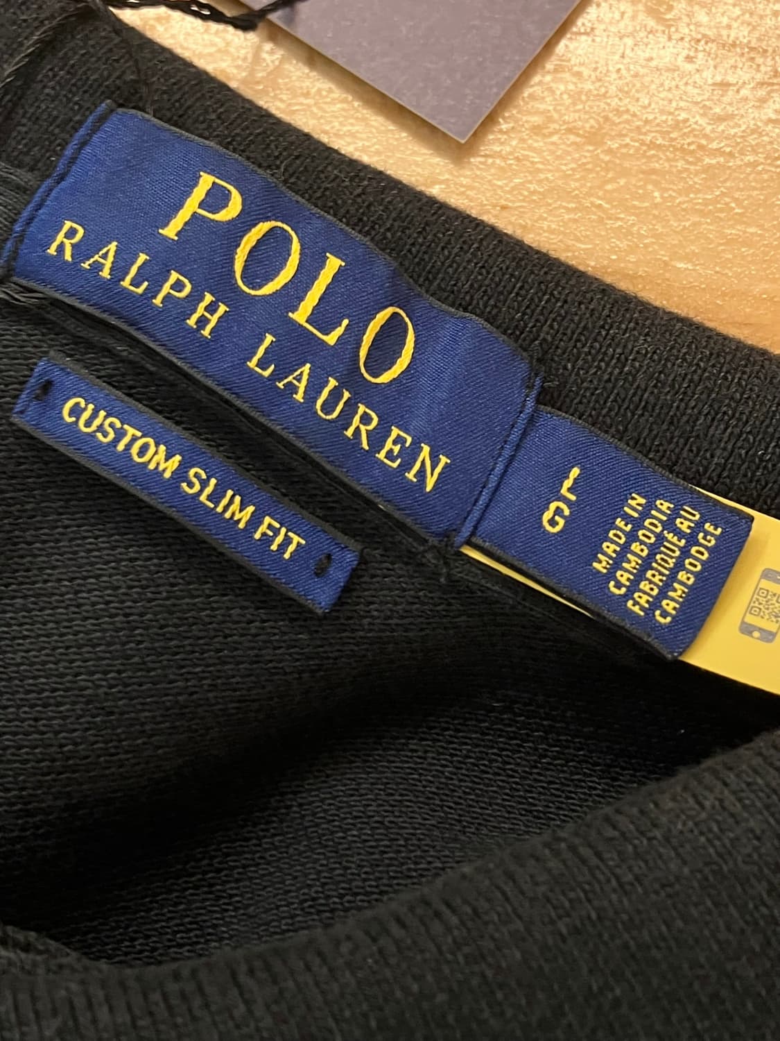 폴로 랄프로렌 자수 로고 반팔 카라티 블랙 L #csz3890 상품이미지5