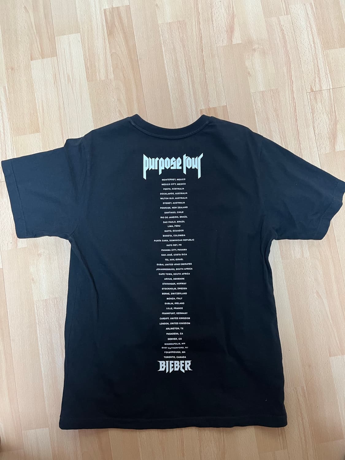 저스틴비버 10s 퍼포즈투어 프린팅 티셔츠 상품이미지2