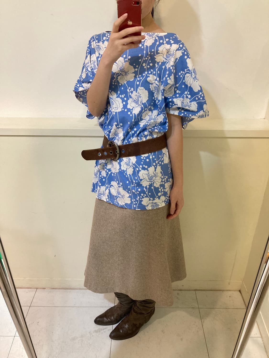 하와이안 패턴 오프숄더 상품이미지10