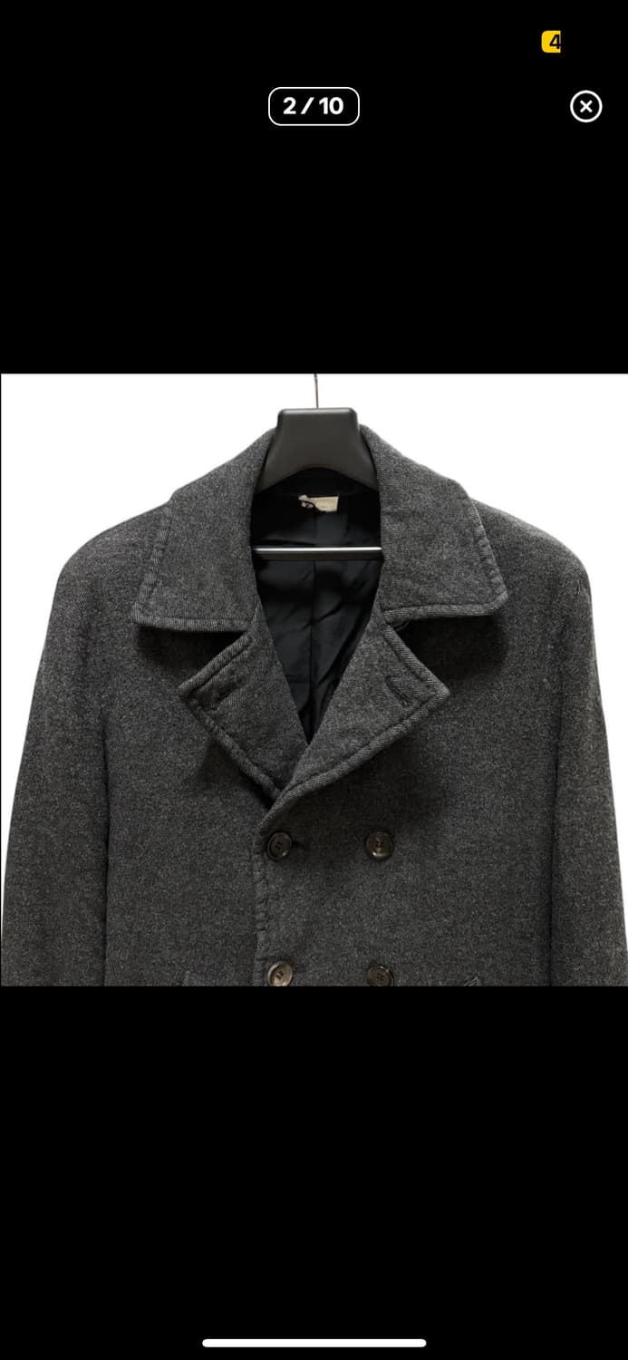 꼼데가르송 옴므 듀스 15aw 축융 울 피코트 상품이미지2