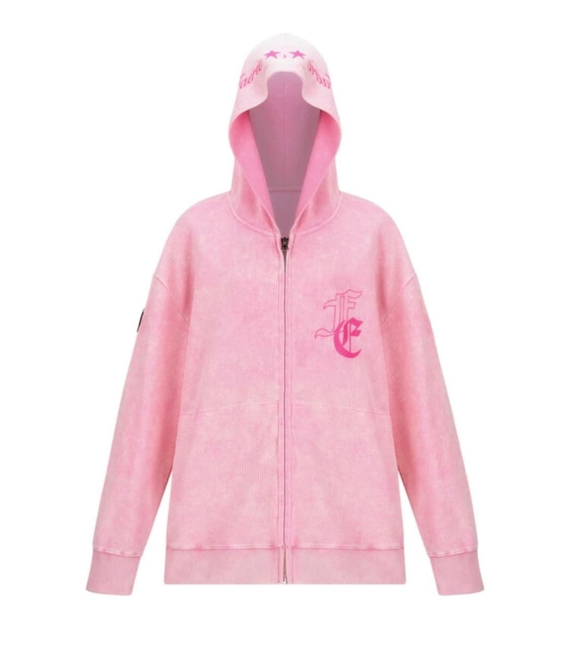 샵페어리 와플 후드집업 핑크 상품이미지1