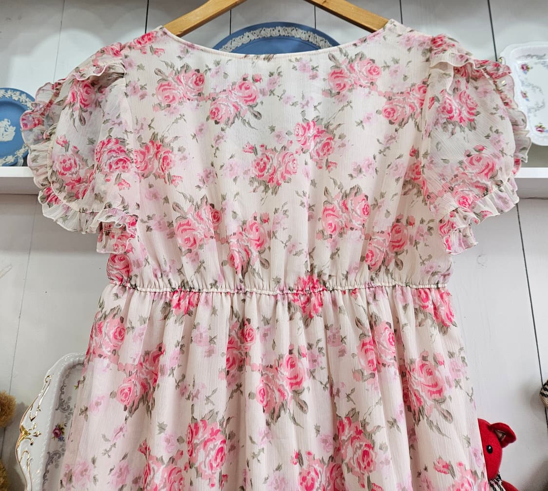 (LEST ROSE) 플라워 쉬폰 원피스 상품이미지8