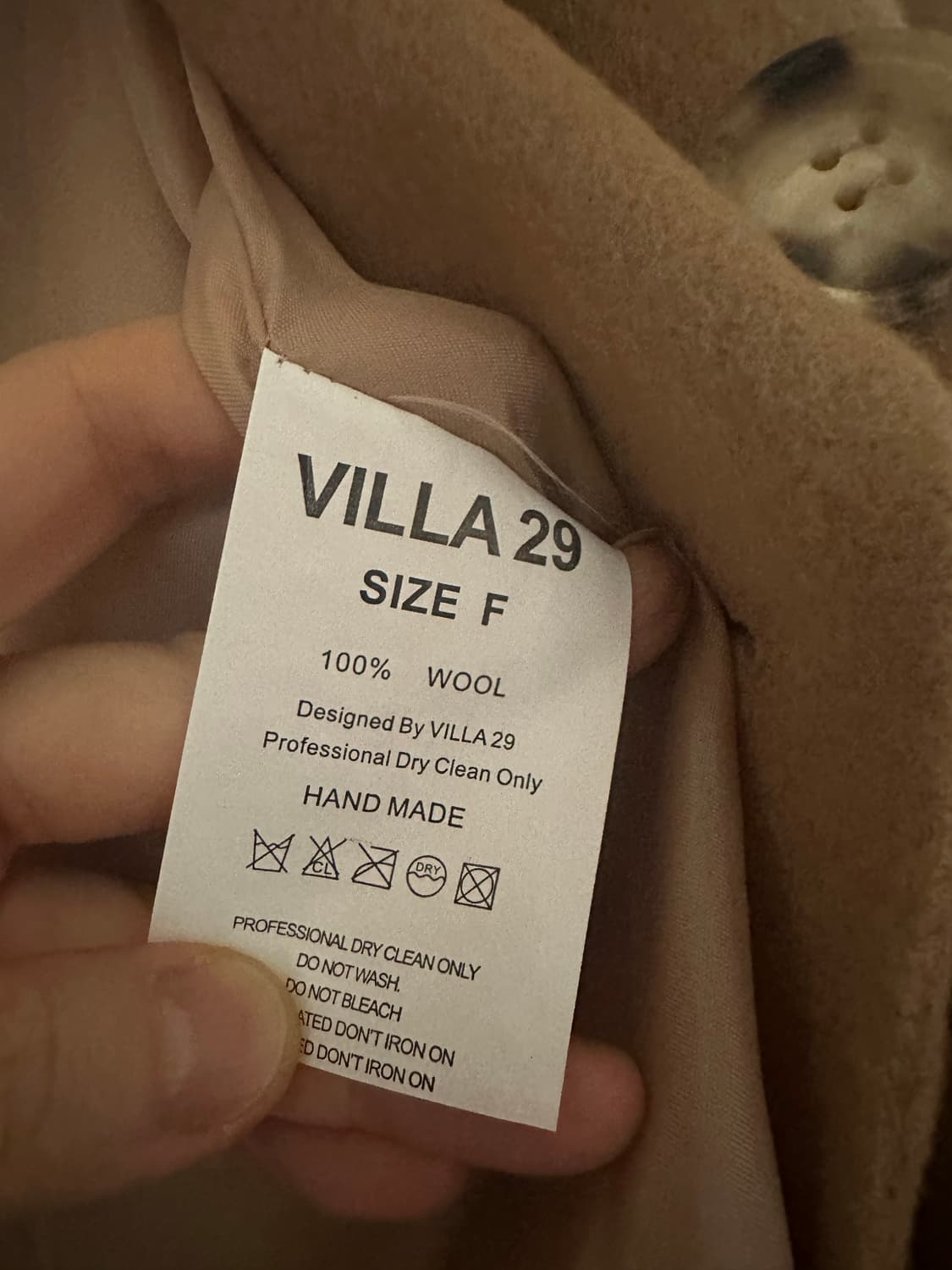 (새상품) 울100 핸드메이드 더블 롱 코트 상품이미지8