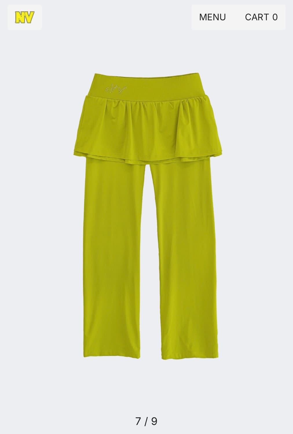 Naviverse jersey skirtpants yellow green 상품이미지3