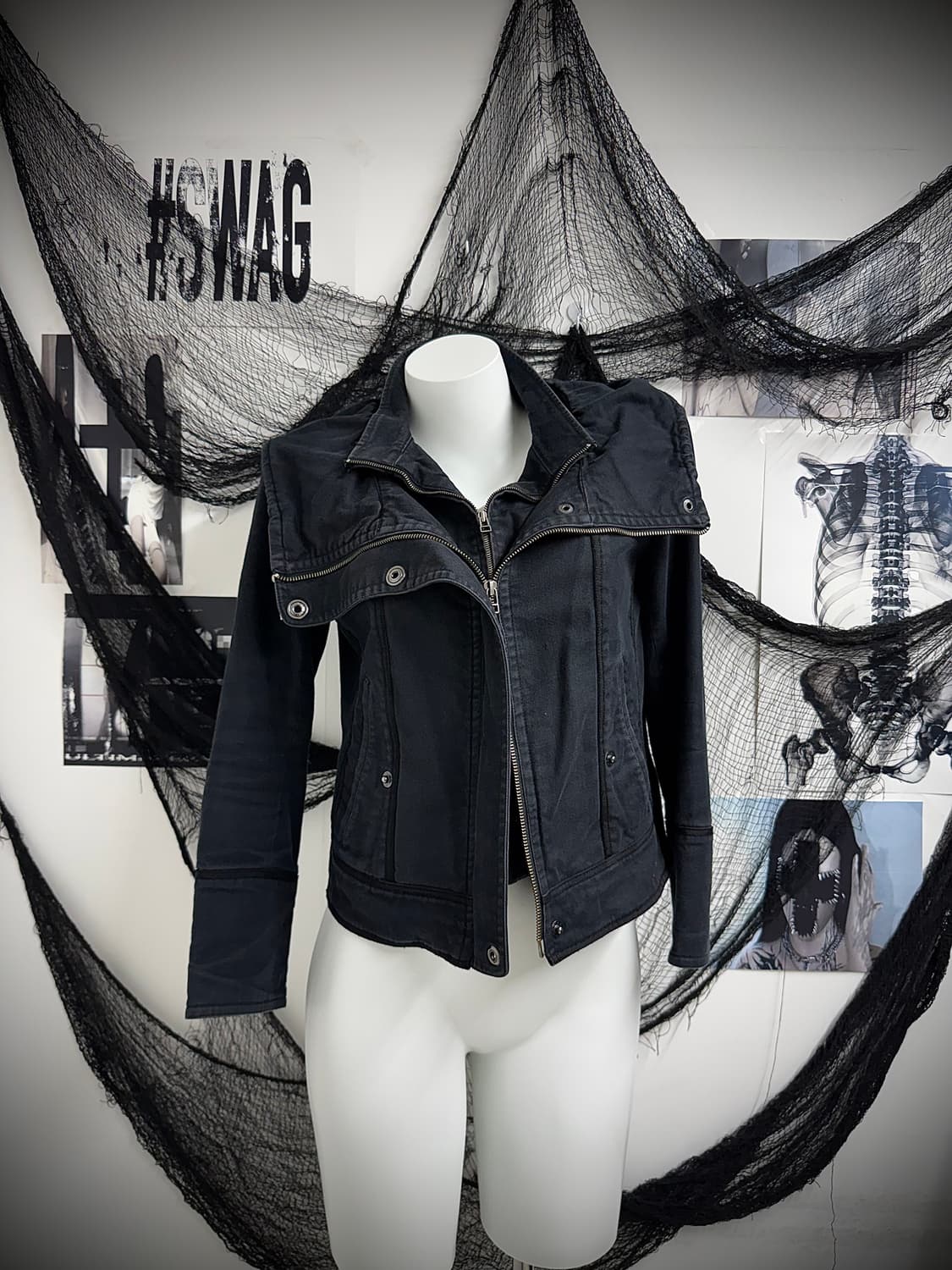 00s collar double zipper jacket 상품이미지5