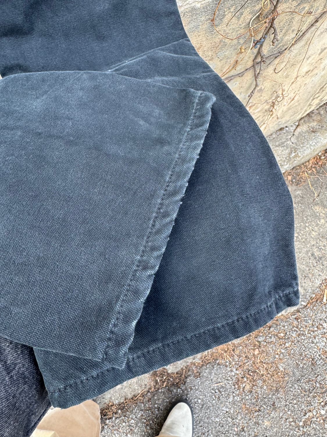 칼하트 빈티지 b111 블랙 플란넬 안감 싱글니 카펜터 워크 팬츠 상품이미지7