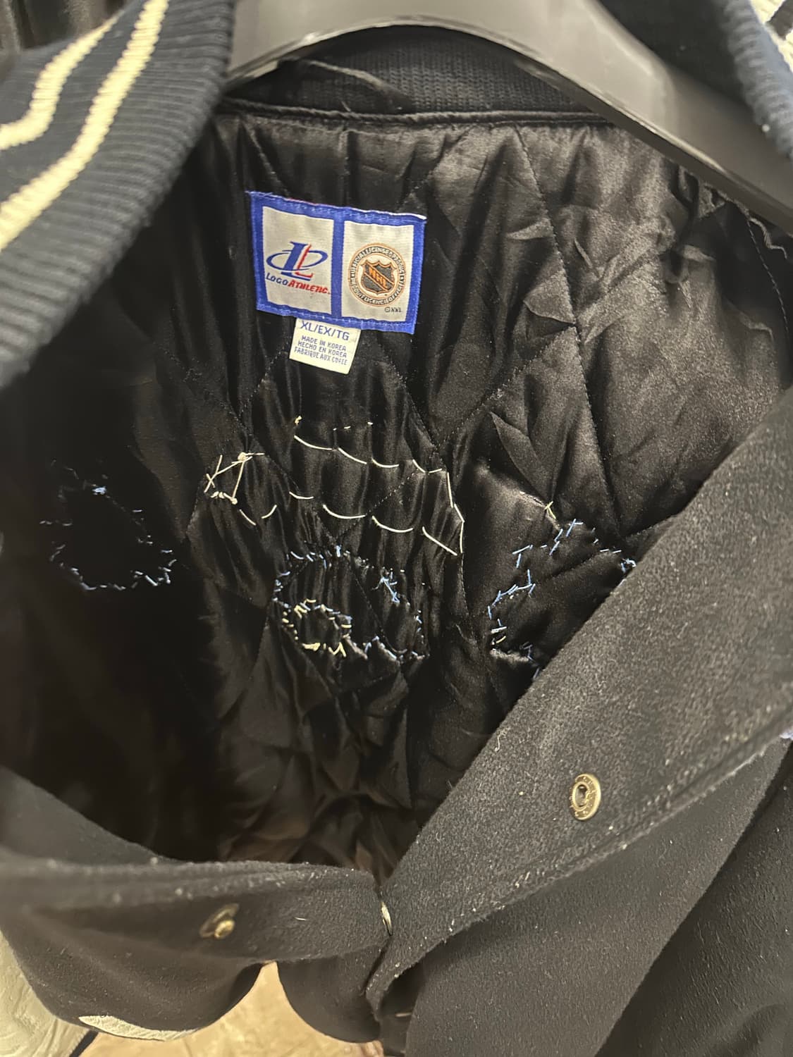 XL)울 레더 바시티 자켓 상품이미지3