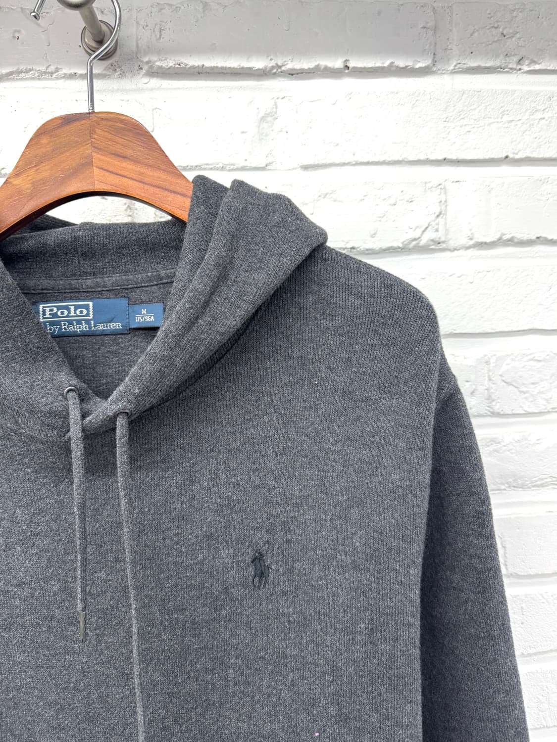 폴로 차콜 암패치 후드티 상품이미지4