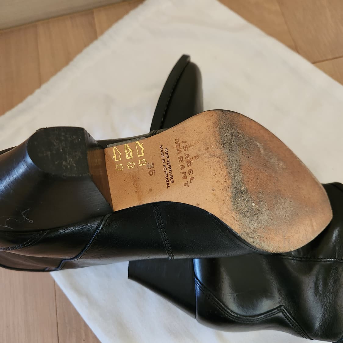 세련된(정품)이자벨마랑 다리조 블랙 웨스턴부츠  (36) 230~235 상품이미지4