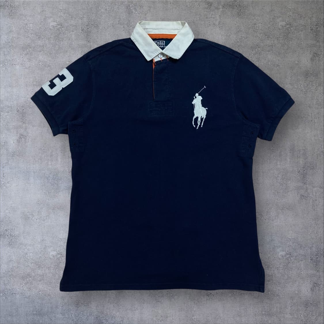 폴로 랄프로렌 빅포니 네이비 카라 반팔티 상품이미지1