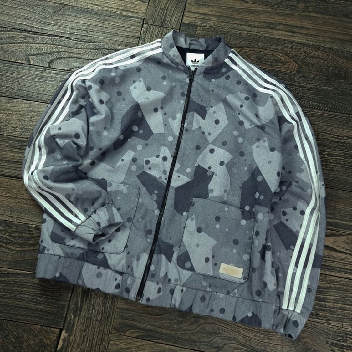 [아디다스] 멀티 패턴 데님 져지 트랙탑 자켓 M18251 상품이미지1