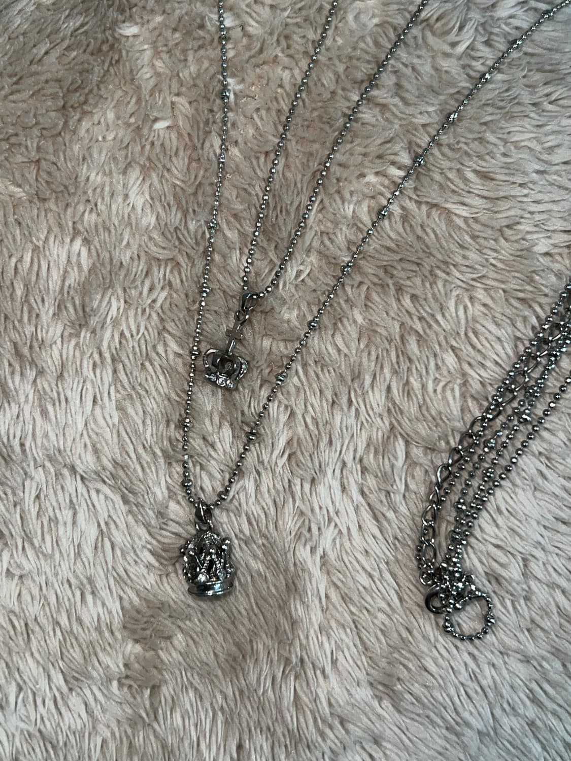 레테 빈티지 펑크 갸루 미니 왕관 두줄 목걸이 상품이미지7