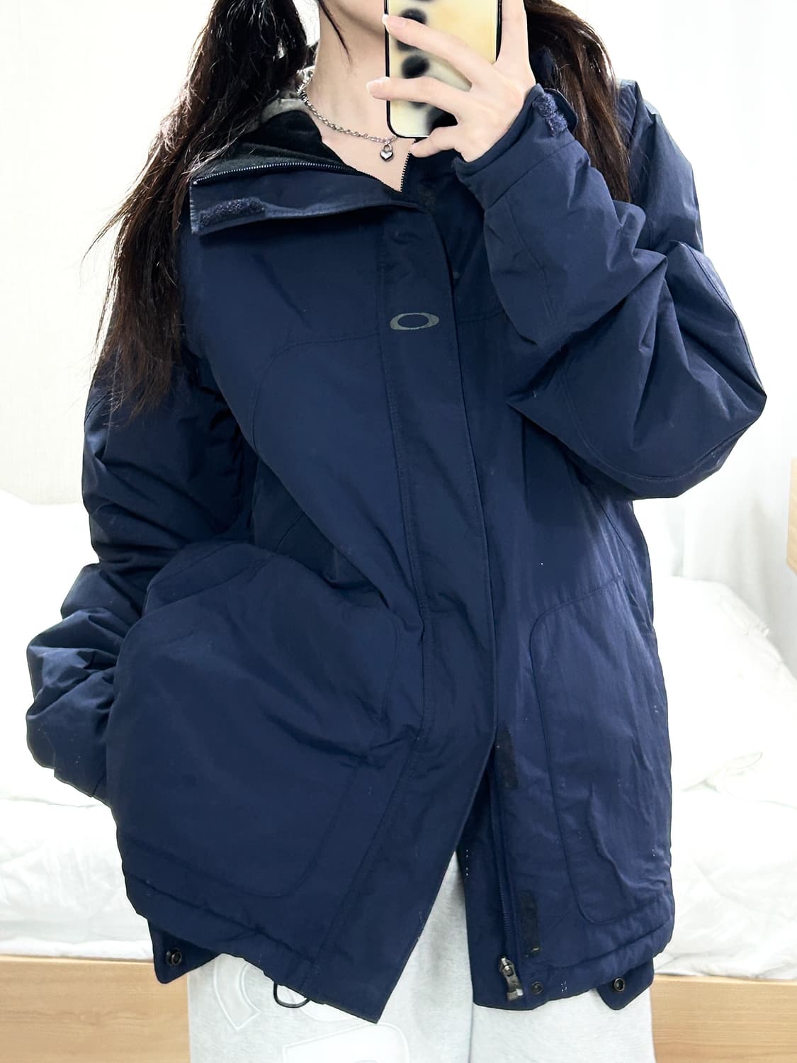 오클리 센터로고 누빔 바람막이 상품이미지2