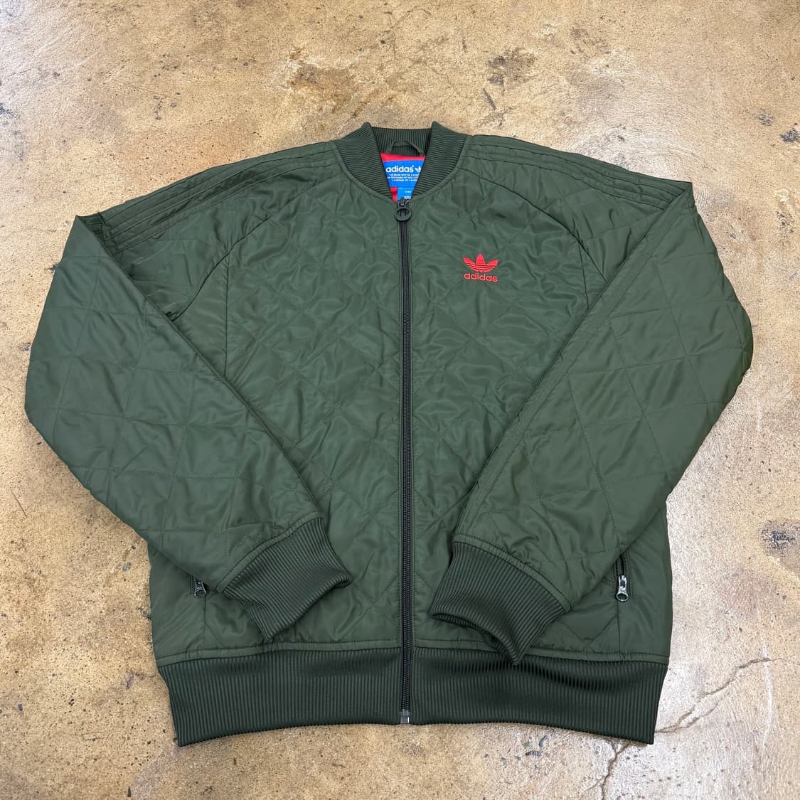 아디다스 카키 파이어버드 자켓 경량 패딩 95 상품이미지2