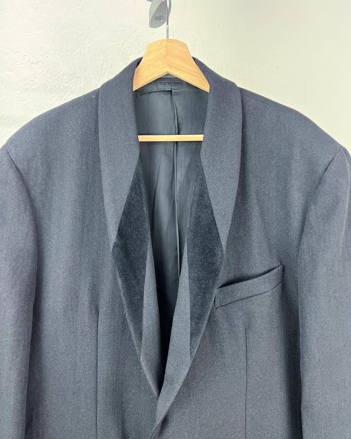 꼼데 옴므 플러스 블랙 1990 원버튼 턱시도 블레이져 상품이미지3