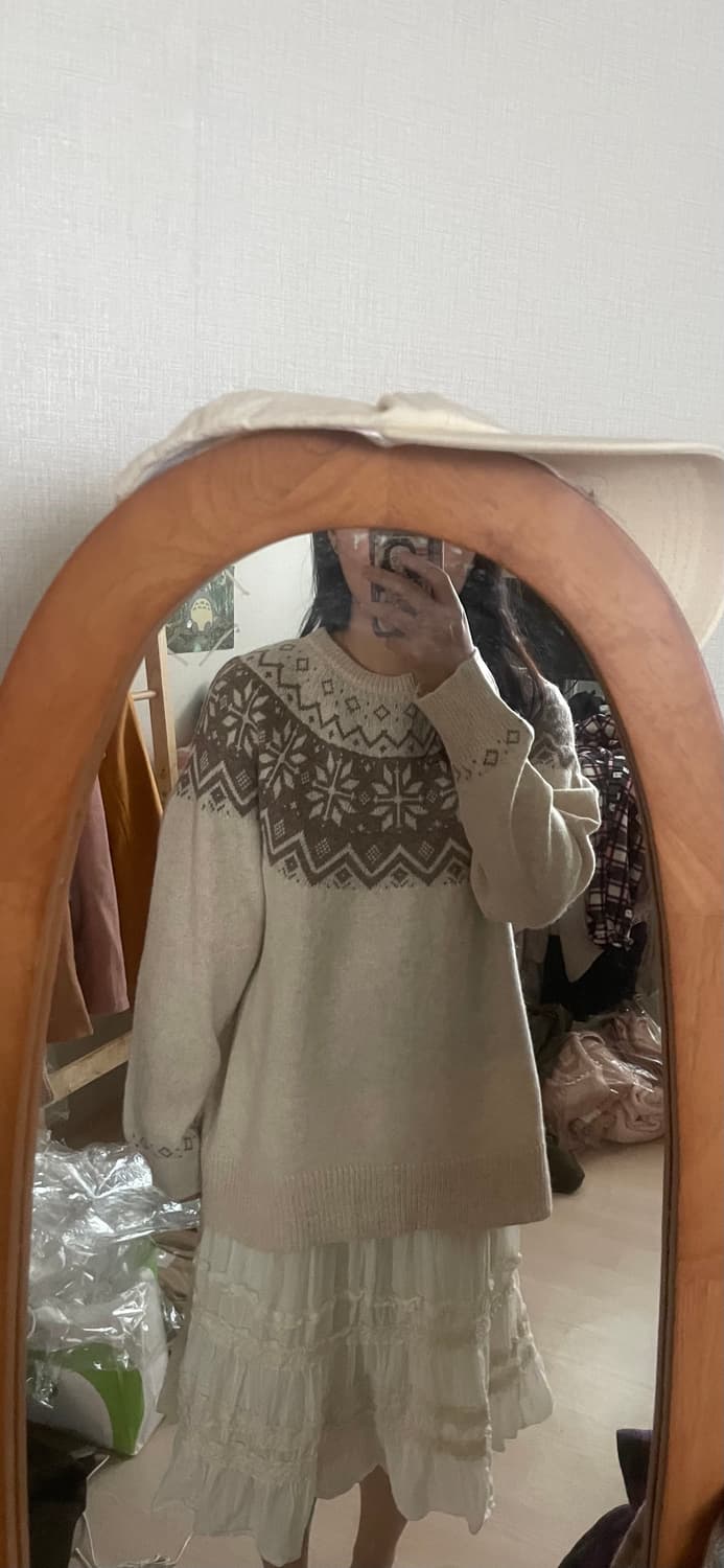 모리걸 빈티지 노르딕 니트🤎❄️ 상품이미지6
