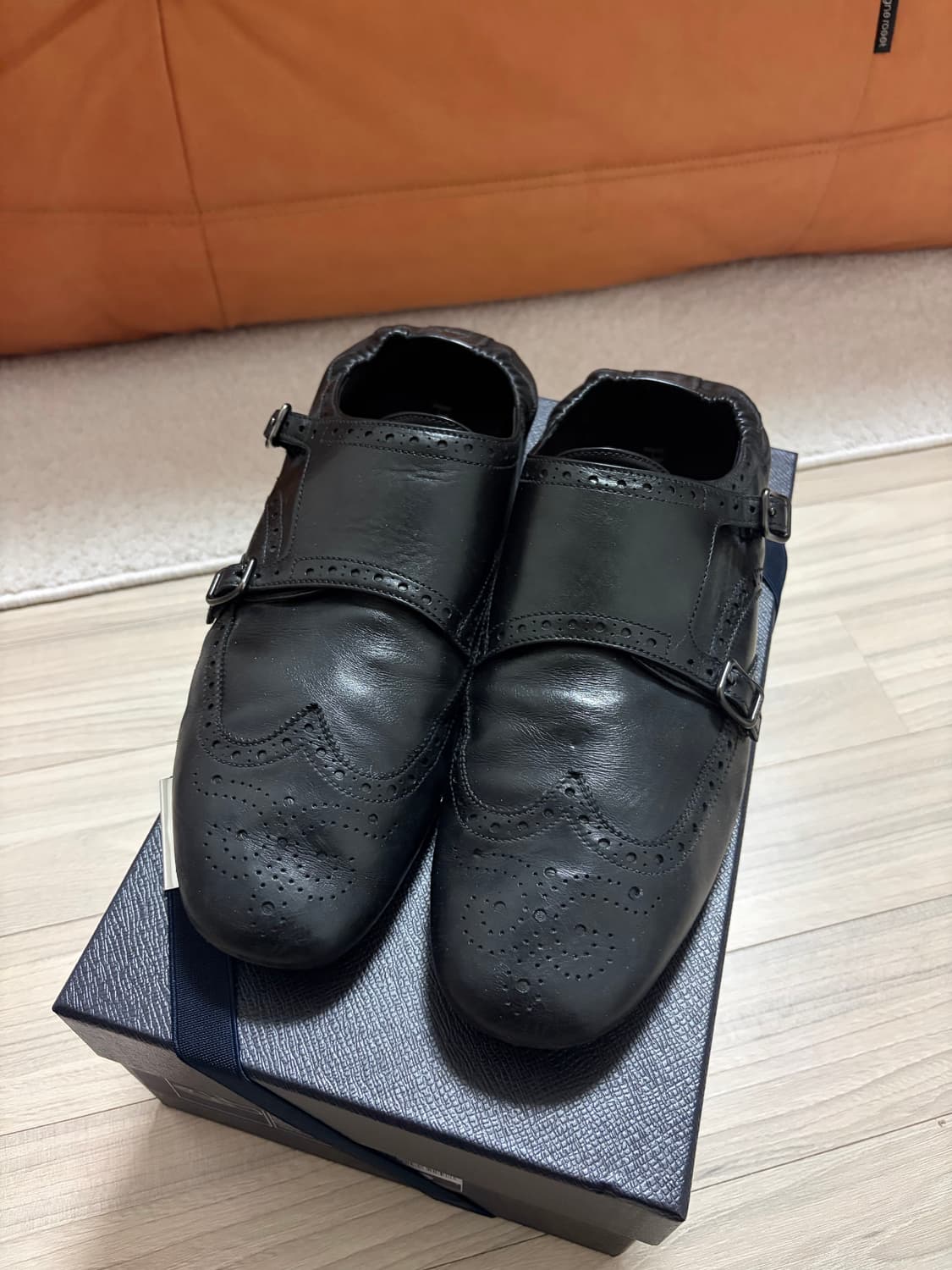 [10] prada 프라다 더블몽크 스트랩 슈즈 블랙 상품이미지2