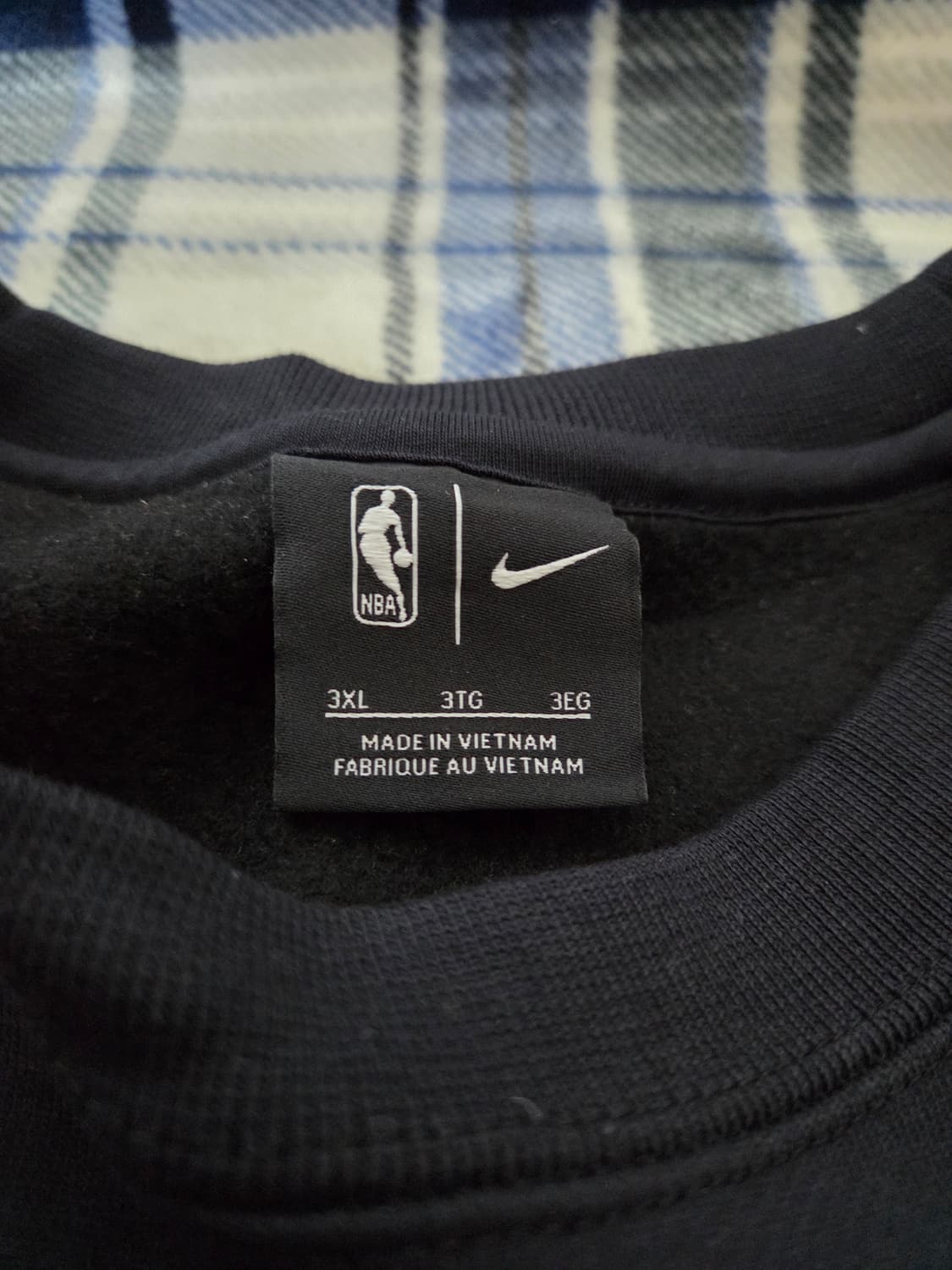 나이키x키스 KITH  뉴욕 닉스 플리스 크루넥 블랙 3XL사이즈 상품이미지3