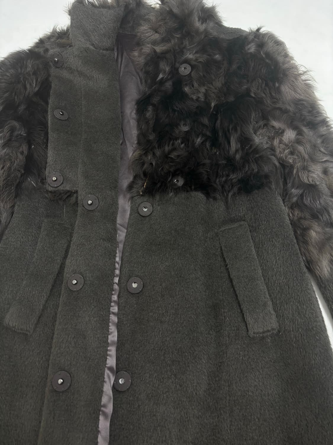 FUR MIXED WOOL HALF COAT 상품이미지10