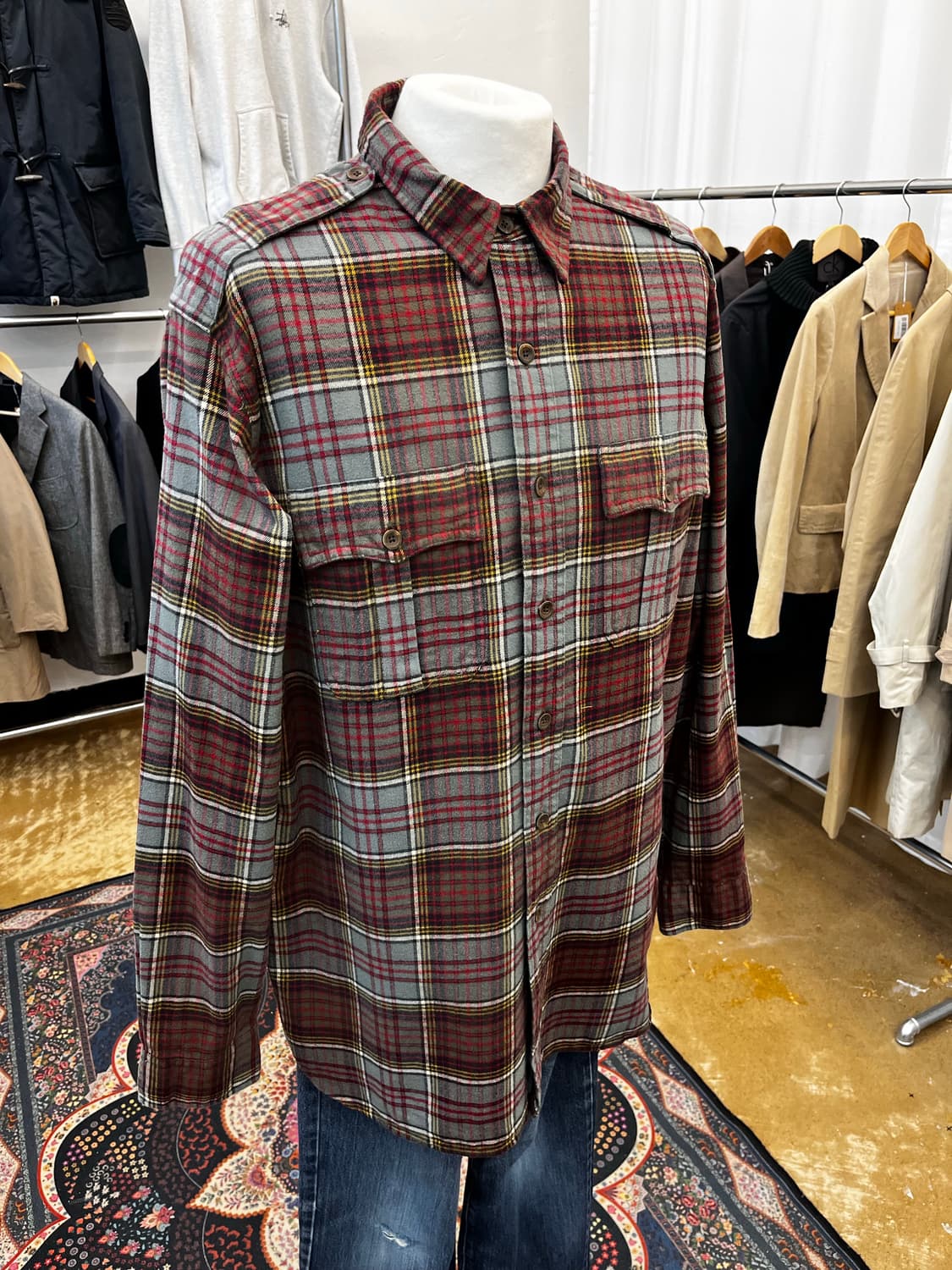 폴로 랄프 로렌 플란넬 체크 셔츠 상품이미지1