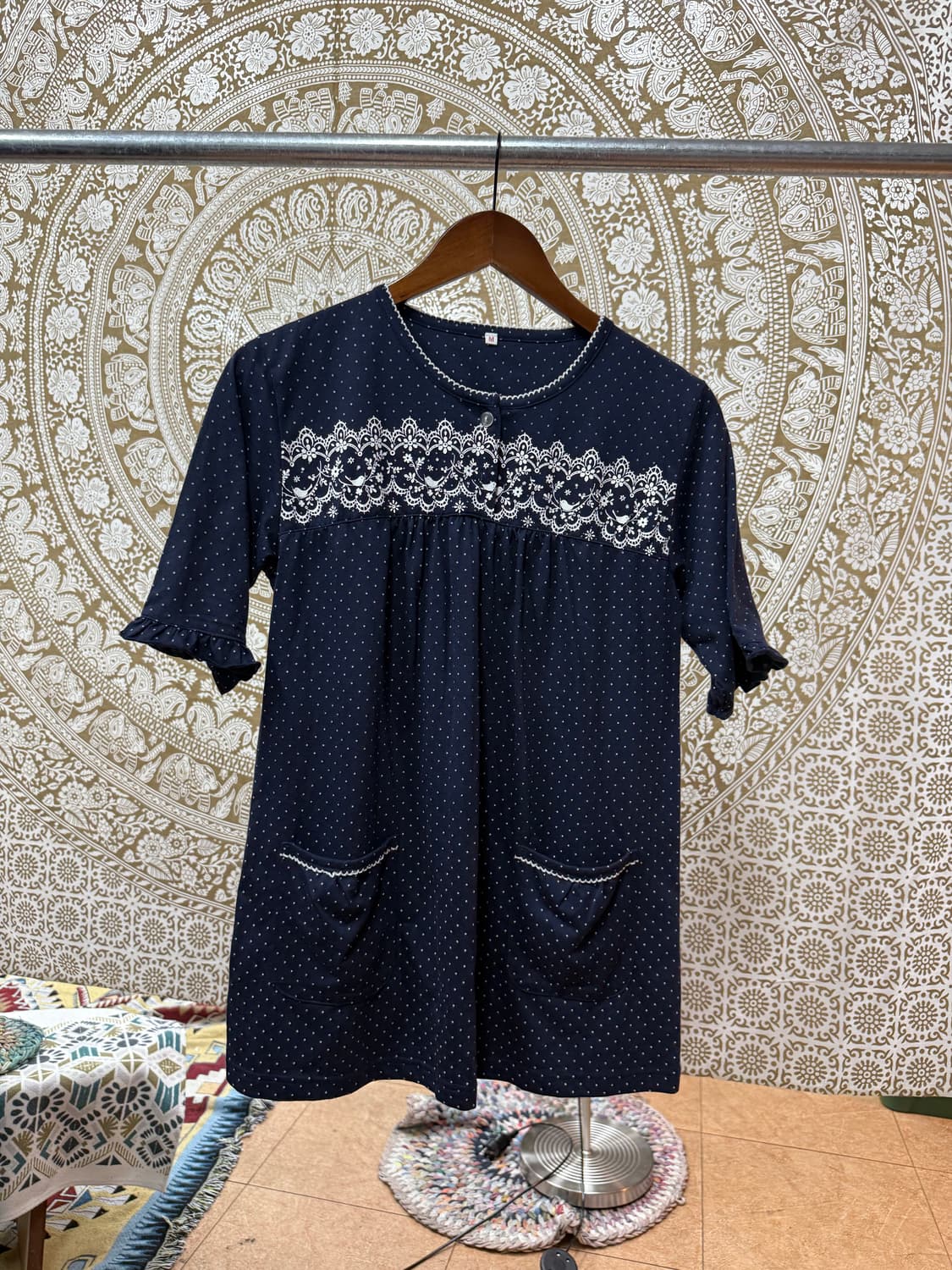 도트 프린팅 투포켓 반팔 티 (Z995) 상품이미지3