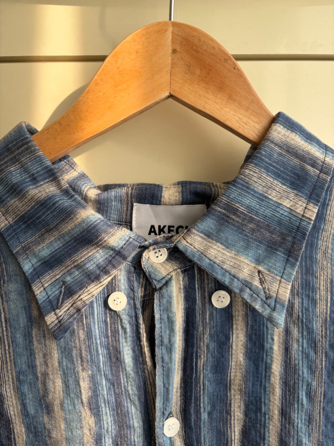 AKECII 스트라이프 반팔 셔츠 상품이미지2