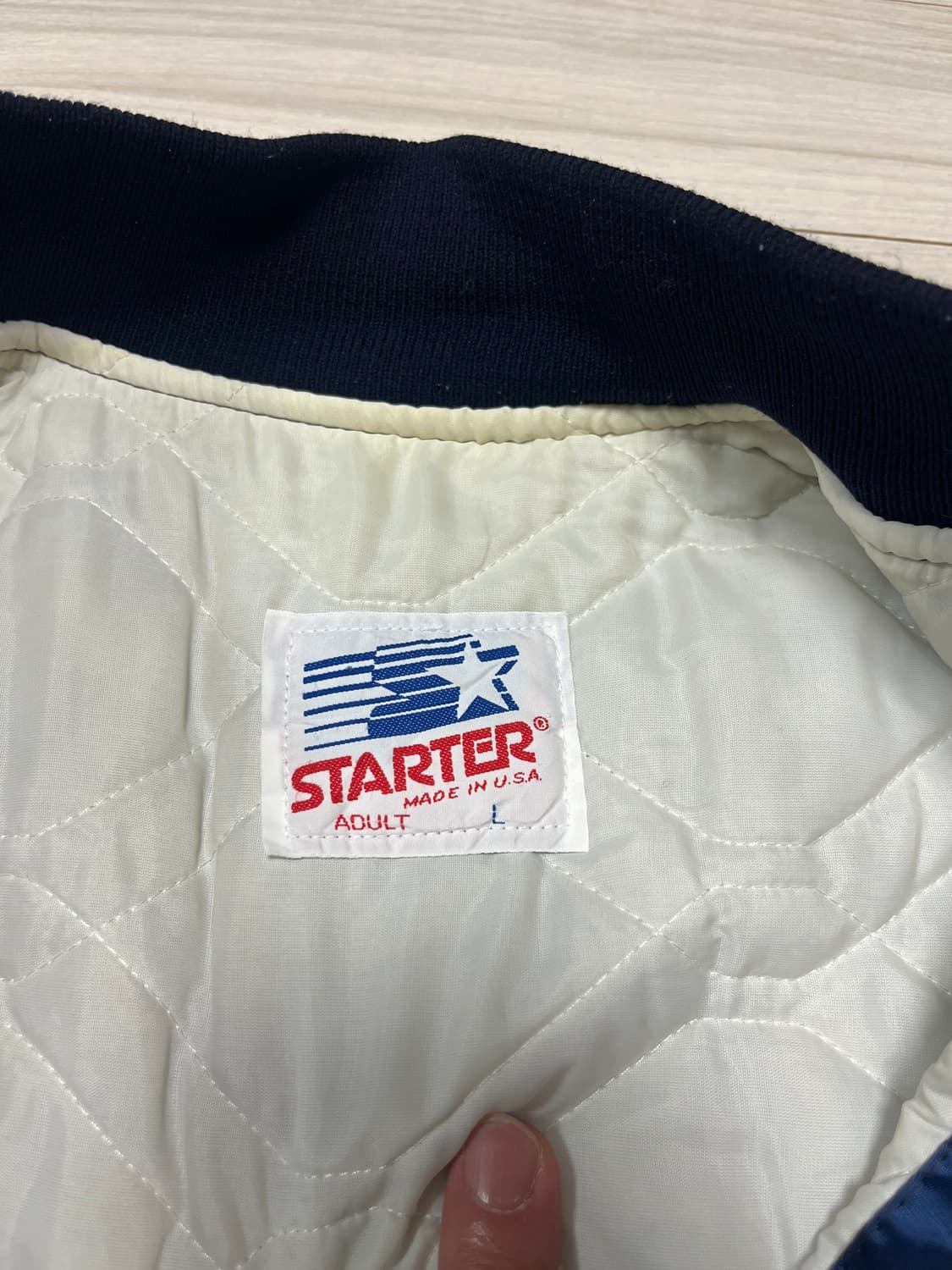 90s 빈티지 스타터 사틴자켓 펜실베니아 usa L 상품이미지4