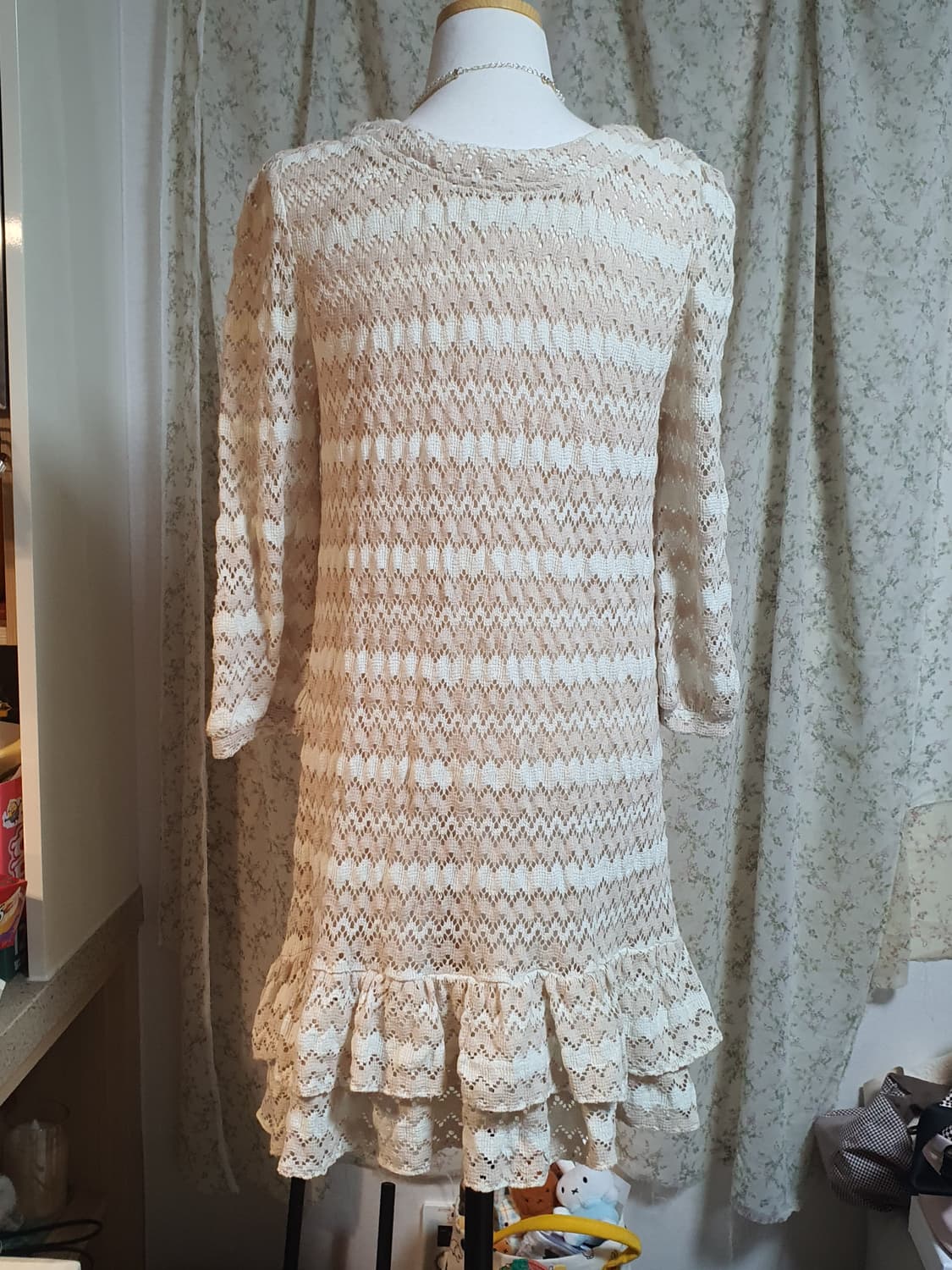 [모리걸] 아이보리 레이스 캉캉 봄 원피스 상품이미지3