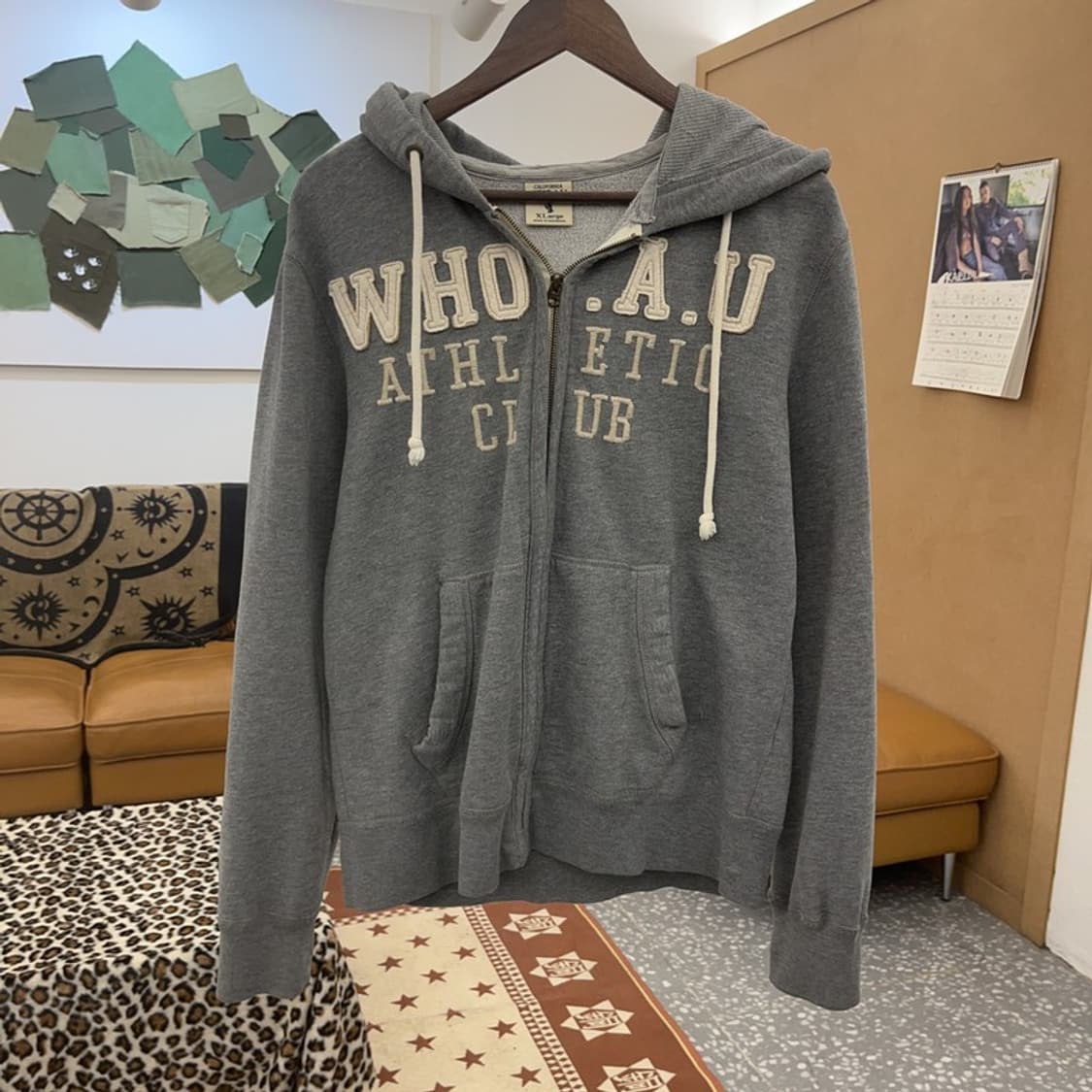 후아유 빈티지 Y2K 대장급 약기모 후드집업 XL C09115 상품이미지3