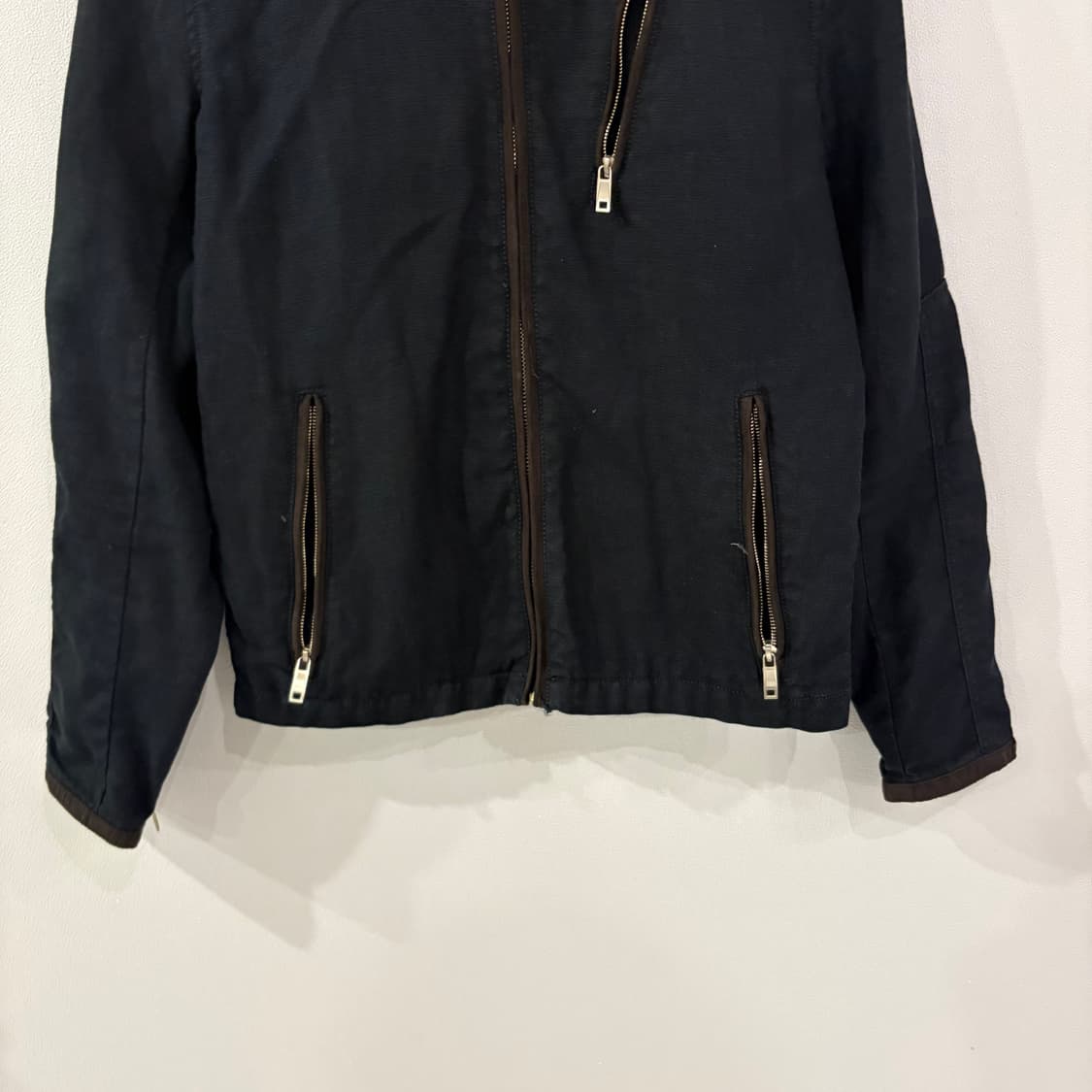 자라 맨 리넨 스탠다드 블랙 자켓 L 상품이미지2