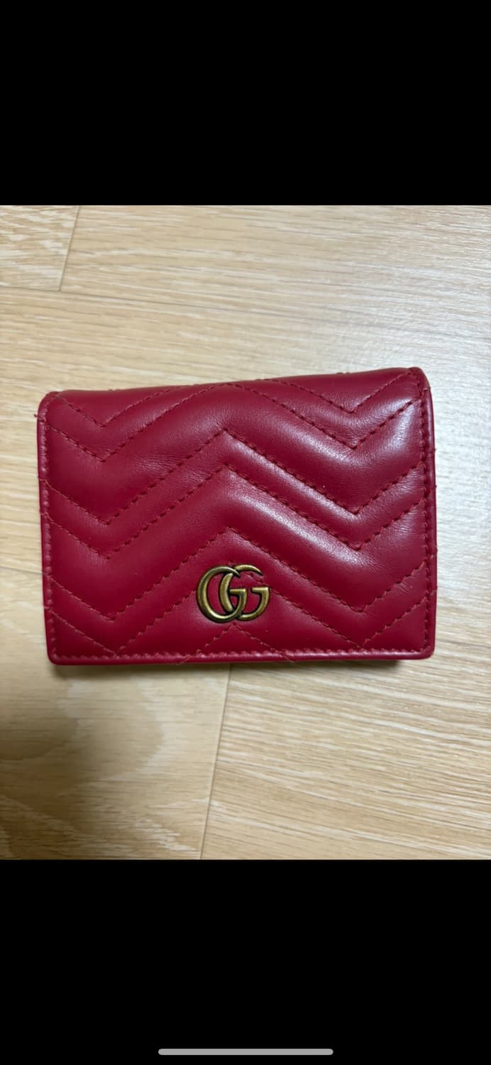 구찌 마틀라쎄 마몽 반지갑 레드(정품) 상품이미지1