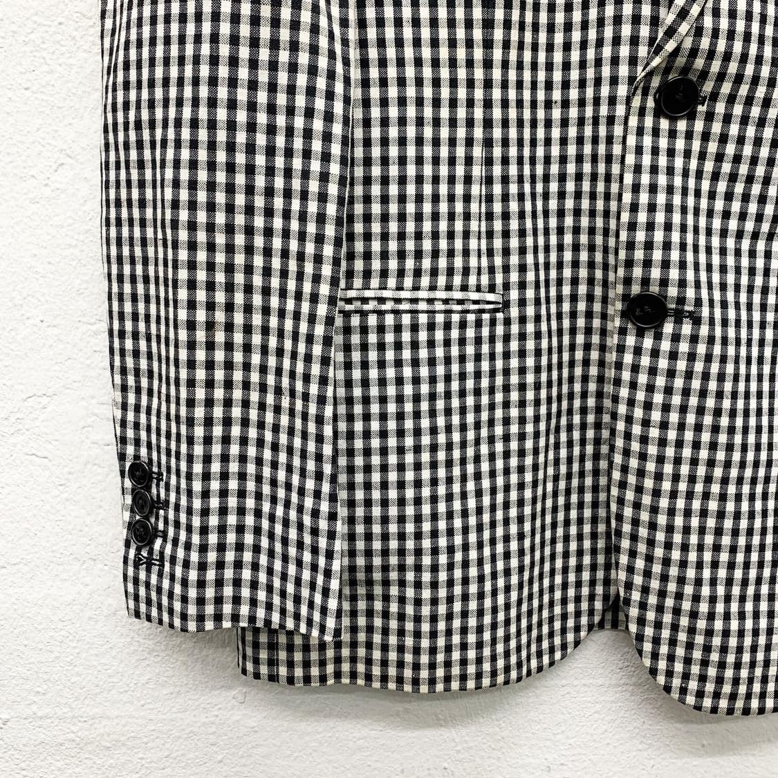 와코마리아 깅엄 체크 2B 블레이져 상품이미지3