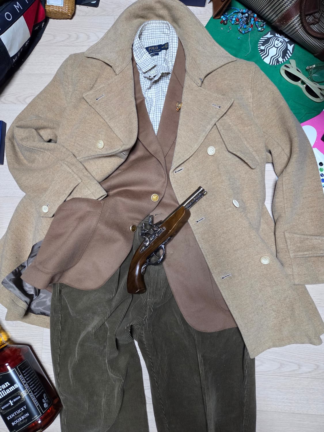 MILA SCHON SPORTS 밀라쇤 울 더블브레스티드 코트 하프 상품이미지4